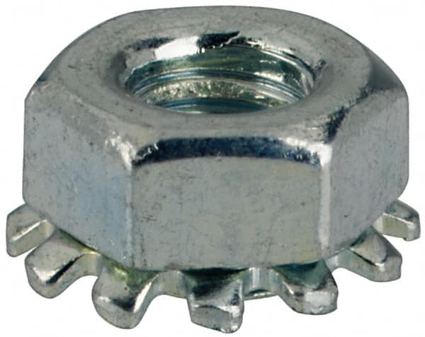 Value Collection - M3x0.5, Zinc Plated, Steel Hex Nut with External Tooth Washer - 6.5mm Washer Diam, 5.5mm Width Across Flats - Exact Tooling