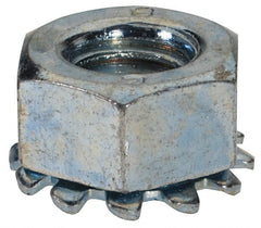Value Collection - M8x1.25, Zinc Plated, Steel Hex Nut with External Tooth Washer - 15mm Washer Diam, 13mm Width Across Flats - Exact Tooling