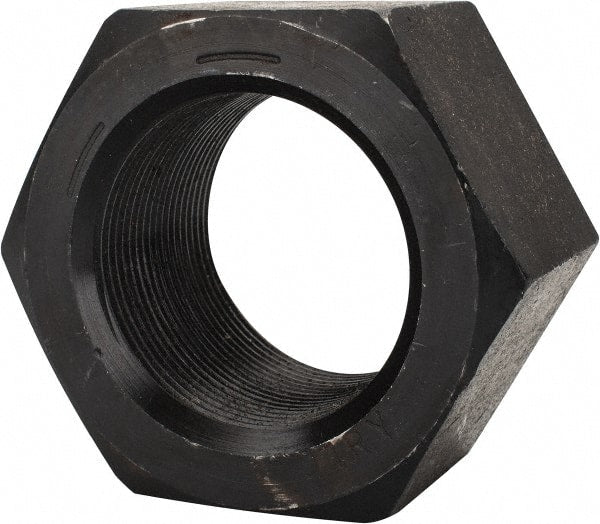 Value Collection - 2-12 UN Steel Right Hand Hex Nut - 3-1/8" Across Flats, 1-23/32" High, Uncoated - Exact Tooling