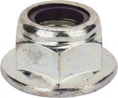 Value Collection - 3/4-10 UNC Grade 2 Hex Flange Lock Nut with Nylon Insert - 1-1/8" Width Across Flats, 13/16" High, Zinc-Plated Finish - Exact Tooling