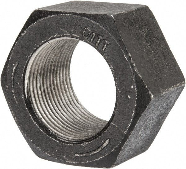 Value Collection - 1-3/8 - 12 UNF Steel Right Hand Hex Nut - 2-1/16" Across Flats, 1.206" High, Uncoated - Exact Tooling