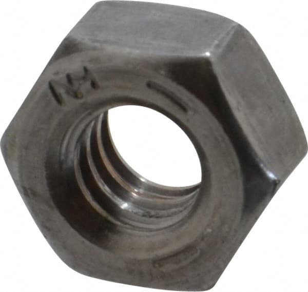 Value Collection - 1/4-20 UNC Steel Right Hand Hex Nut - 7/16" Across Flats, 0.226" High, Uncoated - Exact Tooling