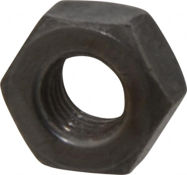 Value Collection - 1/4-28 UNF Steel Right Hand Hex Nut - 7/16" Across Flats, 7/32" High, Uncoated - Exact Tooling