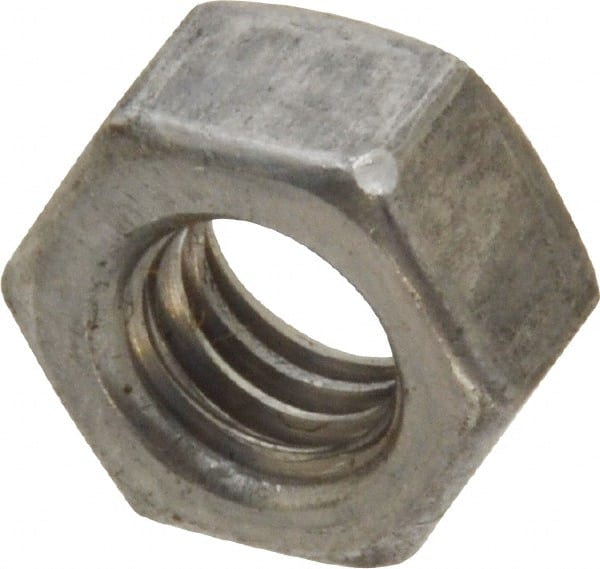 Value Collection - 5/16-18 UNC Steel Right Hand Hex Nut - 1/2" Across Flats, 17/64" High, Uncoated - Exact Tooling