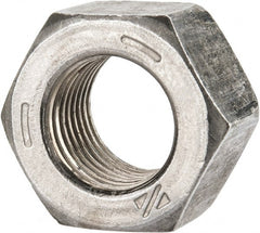 Value Collection - 9/16-18 UNF Steel Right Hand Hex Nut - 7/8" Across Flats, 0.496" High, Uncoated - Exact Tooling