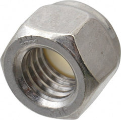Value Collection - 1/2-13 UNC 316 Hex Lock Nut with Nylon Insert - 3/4" Width Across Flats, 19/32" High, Uncoated - Exact Tooling