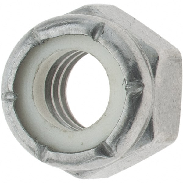 Value Collection - 5/16-18 UNC 316 Hex Lock Nut with Nylon Insert - 1/2" Width Across Flats, 11/32" High - Exact Tooling