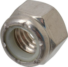 Value Collection - 7/16-14 UNC 316 Hex Lock Nut with Nylon Insert - 5/8" Width Across Flats, 29/64" High - Exact Tooling