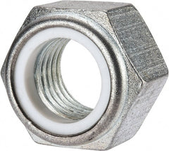 Value Collection - M30x3.50 Metric Coarse Grade 10 Hex Lock Nut with Nylon Insert - 30mm High, Zinc-Plated Finish - Exact Tooling