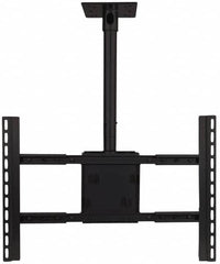 Video Mount - Steel, Flat Panel Ceiling Mount For 42 to 70 Inch Plasma Monitor - Black, 180 Lbs. Load Capacity, 0 to 18 Inch Vertical Opening, 15° Max Tilt Angle, Ceiling Mount Rotating and Tilting - Exact Tooling