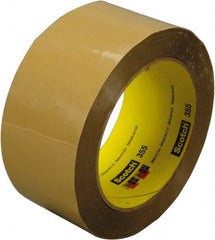 3M - 72mm x 50m Tan Rubber Adhesive Sealing Tape - Polyester Film Backing, 3.4 mil Thick, 67 Lb Tensile Strength, Series 355 - Exact Tooling