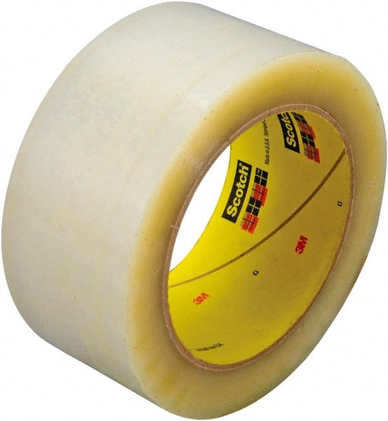 3M - 36mm x 50m Clear Rubber Adhesive Sealing Tape - Polyester Film Backing, 3.4 mil Thick, 67 Lb Tensile Strength, Series 355 - Exact Tooling