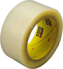 3M - 72mm x 914m Clear Rubber Adhesive Sealing Tape - Polyester Film Backing, 3.4 mil Thick, 67 Lb Tensile Strength, Series 355 - Exact Tooling
