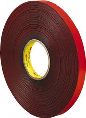 3M - 3/4" x 36 Yd Acrylic Adhesive Double Sided Tape - 45 mil Thick, Gray, Acrylic Foam Liner, Continuous Roll, Series 4611 - Exact Tooling