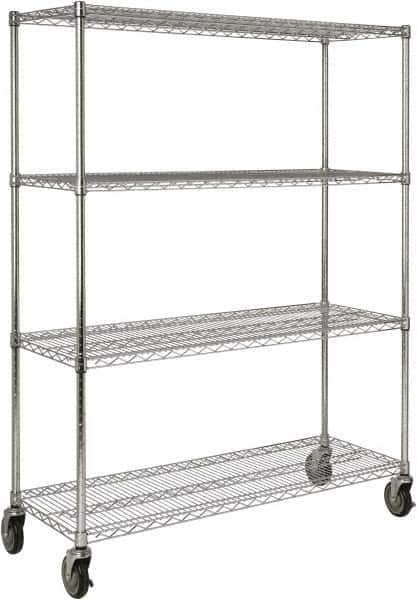 Rubbermaid - 4 Shelf Wire Shelving - Starter Unit - 50" Wide x 18" Deep x 67-5/32" High, - Exact Tooling