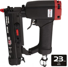 Value Collection - 1/2 to 1" Nail Length, 0.025" Nail Diam, 23 Gauge Micro Pin Air Nailer - 60 to 110 psi - Exact Tooling