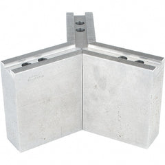 Abbott Workholding Products - 12" & Up Chuck Capacity, 1.5mm x 60° Serrated Attachment, Square Soft Lathe Chuck Jaw - 3 Jaws, Steel, 1.1811" Btw Mount Hole Ctrs, 5-1/2" Long x 2" Wide x 6" High, 0.8268" Groove, 0.6299" & 16mm Fastener - Exact Tooling