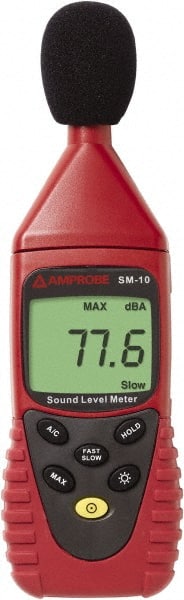 Amprobe - A and C Frequency Weight, LCD Display Sound Meter - 30 to 130 Decibels - Exact Tooling