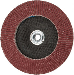 3M - 40 Grit, 7" Disc Diam, 5/8-11 Center Hole, Type 29 Ceramic Flap Disc - 13,300 Max RPM, Cloth Backing, Arbor Attaching System, Coated - Exact Tooling