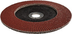3M - 40 Grit, 7" Disc Diam, 7/8" Center Hole, Type 29 Ceramic Flap Disc - 13,300 Max RPM, Cloth Backing, Arbor Attaching System, Coated - Exact Tooling