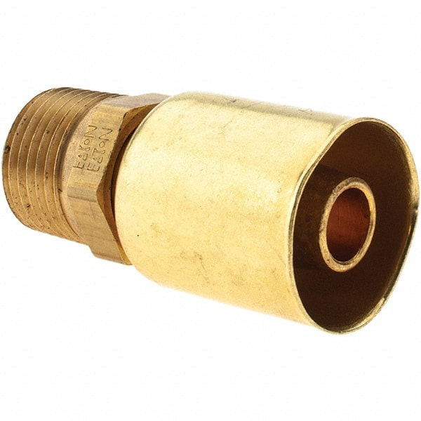 Eaton - Brass Hydraulic Hose Swivel - -6 Hose Size, 3/8" Hose Diam - Exact Tooling