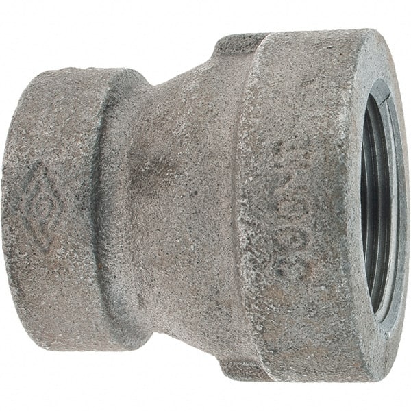Value Collection - Class 300, 1/4" Black Pipe Reducing Coupling - Threaded, Malleable Iron - Exact Tooling