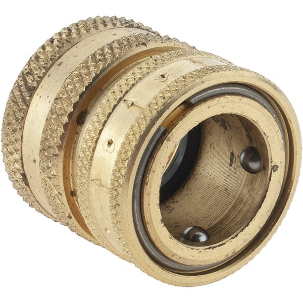 Parker - 3/4 Garden Hose Coupler - Brass & Stainless Steel, Female Connector - Exact Tooling