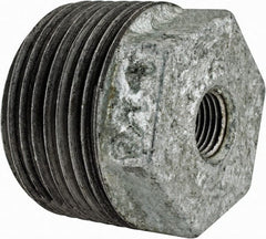 Value Collection - Class 150, 1 x 1/8" Galvanized Pipe Hex Bushing - Threaded, Malleable Iron - Exact Tooling