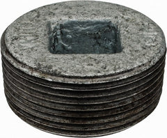 Value Collection - Size 1-1/2", Class 150, Malleable Iron Galvanized Pipe Countersunk Plug - 150 psi, Threaded End Connection - Exact Tooling