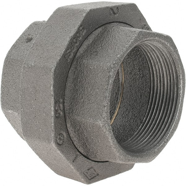 Value Collection - Size 2", Class 150, Malleable Iron Black Pipe Union - 150 psi, Threaded End Connection - Exact Tooling