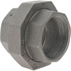 Value Collection - Size 2", Class 150, Malleable Iron Black Pipe Union - 150 psi, Threaded End Connection - Exact Tooling