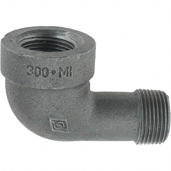 Value Collection - Size 3/4", Class 300, Malleable Iron Black Pipe 90° Street Elbow - 300 psi, Threaded End Connection - Exact Tooling