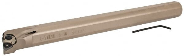 Iscar - 1.18" Min Bore Diam, 12" OAL, 1" Shank Diam, MWLN Indexable Boring Bar - 1.38" Max Bore Depth, Pin & Clamp Holding Method - Exact Tooling