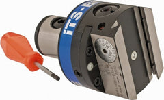 Iscar - 63mm Body Diam, Manual Single Cutter Boring Head - 0.098" to 8.661" Bore Diam - Exact Tooling