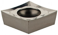 Iscar - CCGT3-0 AS Grade IC20 Carbide Turning Insert - Uncoated, 80° Diamond, 3/8" Inscr Circle, 5/32" Thick, 0.0079" Corner Radius - Exact Tooling