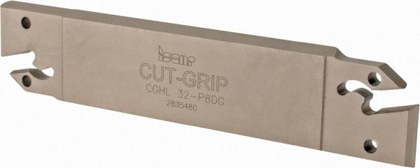 Iscar - 8" Groove Width, 40mm Max Depth of Cut, Left Hand Cut, CGH Indexable Grooving Blade - GIMF, GIMM 8CC, GIMY, GIMY (Full Radius), GIMY-F Insert Style, Series Cut Grip - Exact Tooling