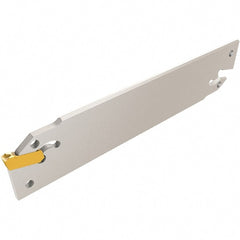 Iscar - 3.5 to 5mm Groove Width, 50mm Max Depth of Cut, Neutral Cut, CGHN Indexable Grooving Blade - Multiple Insert Styles, Series Cut Grip - Exact Tooling