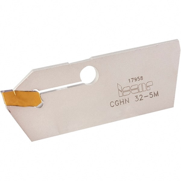 Iscar - 4.4 to 6.4mm Groove Width, 26mm Max Depth of Cut, Neutral Cut, CGHN Indexable Grooving Blade - Multiple Insert Styles, Series Cut Grip - Exact Tooling