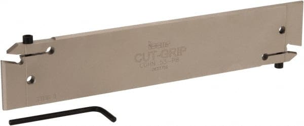Iscar - 2.0709" Blade Height, 0.2913" Blade Width, 10.2362" OAL, Neutral Cut, Single End Indexable Cut-Off Blade - CGHN Blade - Exact Tooling