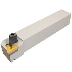 Iscar - CTGP, Left Hand Cut, 12mm Shank Height x 12mm Shank Width, Neutral/Positive Rake Indexable Turning Toolholder - 80mm OAL, TP..1103.. Insert Compatibility, Series Isoturn - Exact Tooling