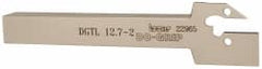 Iscar - DGT, Left Hand Cut, 1.38" Max Workpc Diam, DG. 1.., DG. 2.. Insert, Indexable Cutoff Toolholder - 1/2" Shank Width, 1/2" Shank Height, 4-1/2" OAL - Exact Tooling