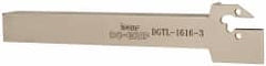 Iscar - DGT, Left Hand Cut, 1.38" Max Workpc Diam, DG. 1.., DG. 3.. Insert, Indexable Cutoff Toolholder - 16mm Shank Width, 16mm Shank Height, 150mm OAL - Exact Tooling