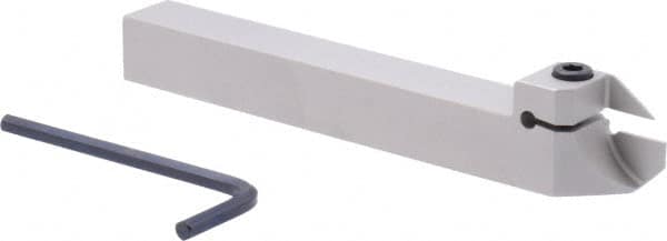 Iscar - External Thread, 0.5906" Max Depth of Cut, 1.4mm Min Groove Width, 140mm OAL, Right Hand Indexable Grooving Cutoff Toolholder - 16mm Shank Height x 16mm Shank Width, DG.. Insert Style, DGT Toolholder Style, Series Do-Grip - Exact Tooling