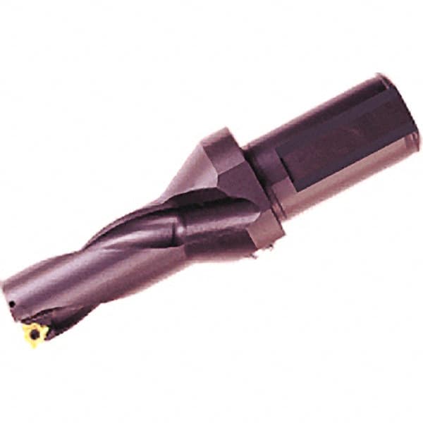 Iscar - 3.8" Max Drill Depth, 2.25xD, 1-11/16" Diam, Indexable Insert Drill - 1-1/2" Shank Diam, Whistle Notch Shank - Exact Tooling