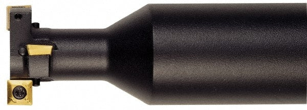 Iscar - 0.953" Cutting Diam x 0.386" Cutting Width, 4 Cutter Inserts, 5/8" Shank Diam, Indexable T-Slot Cutter - Insert Style QOMT-HQ\xB6XOMT-HQ, 3-1/2" OAL, 2 Flutes - Exact Tooling