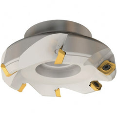 Iscar - 90.9mm Cut Diam, 27mm Arbor Hole, 6.5mm Max Depth of Cut, 45° Indexable Chamfer & Angle Face Mill - 6 Inserts, SE.. 12 Insert, Right Hand Cut, 6 Flutes, Series IscarMill - Exact Tooling