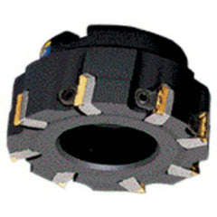 Iscar - 6 Inserts, 80mm Cut Diam, 27mm Arbor Diam, 18mm Max Depth of Cut, Indexable Square-Shoulder Face Mill - 0/90° Lead Angle, 50mm High, TPKN 2204 Insert Compatibility, Series IscarMill - Exact Tooling