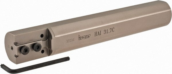 Iscar - HAI, Internal, Right Hand, Indexable Grooving Tool Holder - 1-1/4" Shank Width, 8" OAL, Through Coolant - Exact Tooling