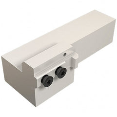 Iscar - External Thread, 6.3" OAL, Right Hand Indexable Grooving Cutoff Toolholder - 1-1/4" Shank Height x 1-1/4" Shank Width, HAR Toolholder Style, Series Heliface - Exact Tooling