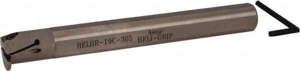 Iscar - HELII, Internal, Right Hand, 0.197" Max Depth of Cut, 0.118 to 1/8" Groove Width, Indexable Grooving Tool Holder - 3/4" Shank Width, 6-1/2" OAL, Through Coolant - Exact Tooling
